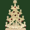 Ratags, décos de Noël lumineuses en bois Sapin De Noël Lumineux A Led En Bois Avec Boules De Noël Rouges