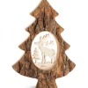 Waldfabrik, photophore en bois et étoile sapin de Noël Sapin En Bois Avec Cerf Cisele, 18,5 Cm New
