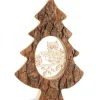 Zyx Music, chants de Noël Allemands traditionnels Sapin En Bois Avec Chouette Ciselee, 18,5 Cm Outlet