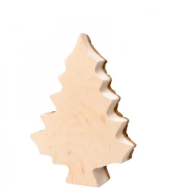 Waldfabrik, photophore en bois et étoile sapin de Noël Sapin En Bois Déco En Ecorce 15 Cm