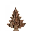 Waldfabrik, photophore en bois et étoile sapin de Noël Sapin En Bois Déco En Ecorce 12 Cm New