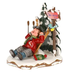 Hubrig, figurines pour enfant Skieur Au Repos - Village De Noël Miniature