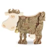 Waldfabrik, photophore en bois et étoile sapin de Noël Vache En Bois, 9 Cm Discount