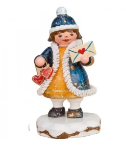 Hubrig, figurines pour enfant Village De Noël Miniature, Figurine Ange Lettre Avec Coeur Discount