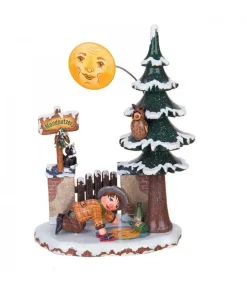 Hubrig, figurines pour enfant Village De Noël Miniature, Cireur De Lune Hot