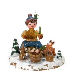 Hubrig, figurines pour enfant Village De Noël Miniature, Garcon Et Petits Animaux Discount