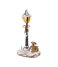 Hubrig, figurines pour enfant Village De Noël Miniature, Chien Sous Reverbere Best