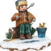 Hubrig, figurines pour enfant Village De Noël Miniature, Pecheur A La Ligne New