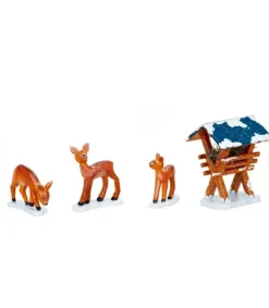 Hubrig, figurines pour enfant Village De Noël Miniature, 3 Biches Dans LÀ Neige Hot
