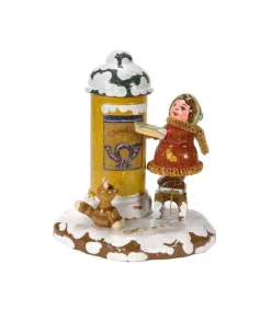 Hubrig, figurines pour enfant Village De Noël Miniature, Fillette Et Boite A Lettre Best