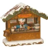 Hubrig, figurines pour enfant Village Noël Miniature, Chalet Marche De Noël Vendeur De Saucisses Clearance