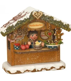 Hubrig, figurines pour enfant Village Noël Miniature, Chalet Marche De Noël Vendeur De Gateaux Best