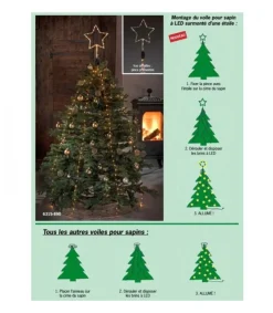 Konstsmide, guirlandes lumineuses de Noël Voile Guirlande Pour Sapin De Noël, 250 Diodes Led Best