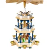 Richard Glasser, Pyramides de Noël allemandes Weihnachtspyramid Allemande 2 Etages Blanc Bleu Discount